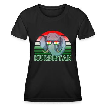 Kurdistan - T-shirt sport Femme - noir - Devant - AI Model Female 172 light (172cm)