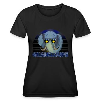 Guadeloupe - Frauen Funktions-T-Shirt - Schwarz - Vorne - AI Model Female 172 light (172cm)