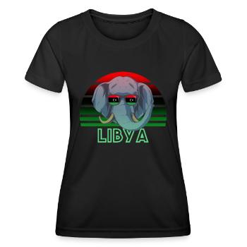 Libyen - Frauen Funktions-T-Shirt - Schwarz - Vorne - AI Model Female 172 light (172cm)