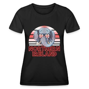 Nordirland - Frauen Funktions-T-Shirt - Schwarz - Vorne - AI Model Female 172 light (172cm)