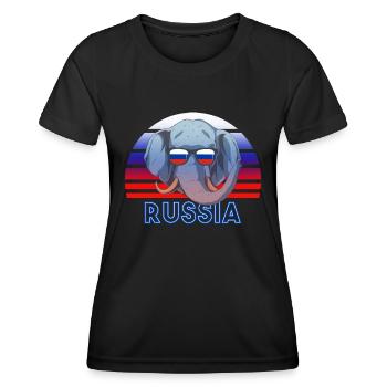 Russie - T-shirt sport Femme - noir - Devant - AI Model Female 172 light (172cm)