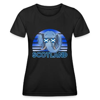 Ecosse - T-shirt sport Femme - noir - Devant - AI Model Female 172 light (172cm)
