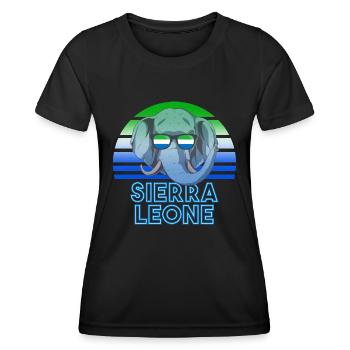 Sierra Leone - Frauen Funktions-T-Shirt - Schwarz - Vorne - AI Model Female 172 light (172cm)