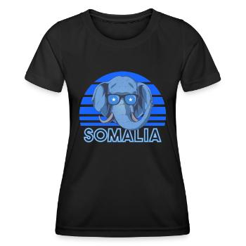 Somalie - T-shirt sport Femme - noir - Devant - AI Model Female 172 light (172cm)