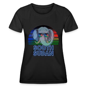 South Sudan - Women's Functional T-Shirt - black - Front - AI Model Female 172 light (172cm)
