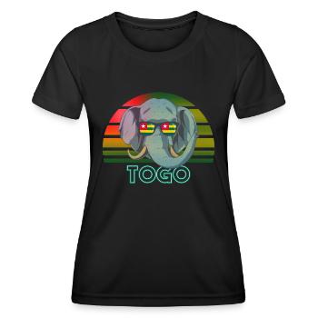 Togo - T-shirt sport Femme - noir - Devant - AI Model Female 172 light (172cm)