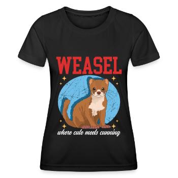 Weasel Mouse Weasel Hermännchen Gift - Women's Functional T-Shirt - black - Front - AI Model Female 172 light (172cm)