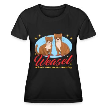 Weasel Mouse Weasel Dwarf Weasel Gift - Women's Functional T-Shirt - black - Front - AI Model Female 172 light (172cm)