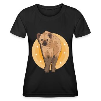 Hyène tachetée Hyène Cadeau Hyène - T-shirt sport Femme - noir - Devant - AI Model Female 172 light (172cm)