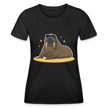 Cadeau de morse Morse - T-shirt sport Femme - noir - Devant - AI Model Female 172 light (172cm)