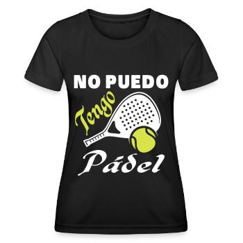 Ich kann keine Padel-Padel-Athleten haben - Frauen Funktions-T-Shirt - Schwarz - Vorne - AI Model Female 172 light (172cm)