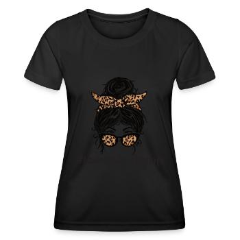 Travailleurs de lavage - T-shirt sport Femme - noir - Devant - AI Model Female 172 light (172cm)