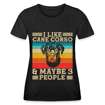 Cane Corso - Frauen Funktions-T-Shirt - Schwarz - Vorne - AI Model Female 172 light (172cm)