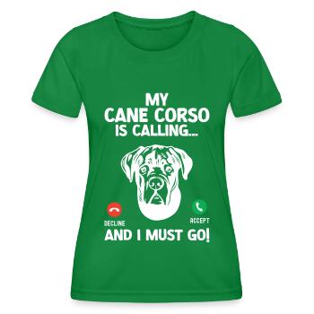 Cane Corso - Frauen Funktions-T-Shirt - Kelly Green - Vorne - AI Model Female 172 dark (172cm)
