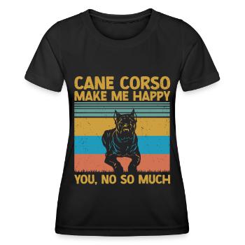 Cane Corso - Frauen Funktions-T-Shirt - Schwarz - Vorne - AI Model Female 172 light (172cm)