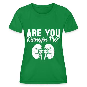 Kidney donor - Women's Functional T-Shirt - kelly green - Front - AI Model Female 172 dark (172cm)