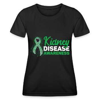 Kidney donor - Women's Functional T-Shirt - black - Front - AI Model Female 172 light (172cm)