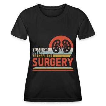 Kidney donor - Women's Functional T-Shirt - black - Front - AI Model Female 172 light (172cm)