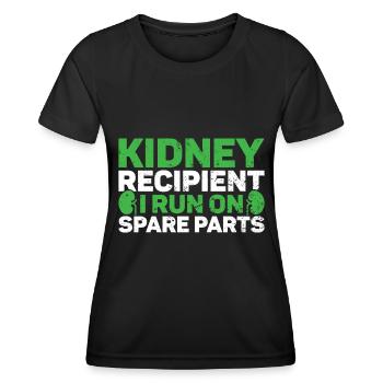 Kidney donor - Women's Functional T-Shirt - black - Front - AI Model Female 172 light (172cm)
