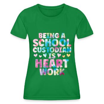 School officials - Women's Functional T-Shirt - kelly green - Front - AI Model Female 172 dark (172cm)