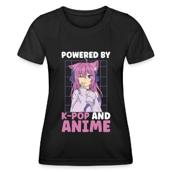 Anime K-Drama - Women's Functional T-Shirt - black - Front - AI Model Female 172 light (172cm)