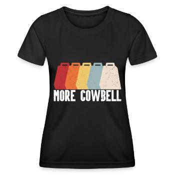 Kuhglocke - Frauen Funktions-T-Shirt - Schwarz - Vorne - AI Model Female 172 light (172cm)