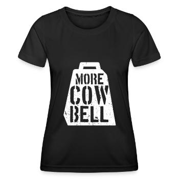 Kuhglocke - Frauen Funktions-T-Shirt - Schwarz - Vorne - AI Model Female 172 light (172cm)