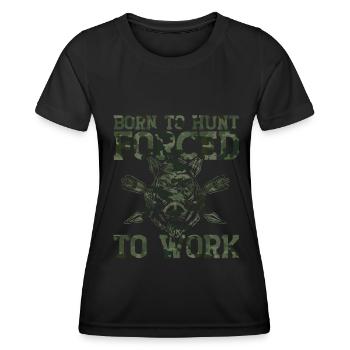 Schweinejagd Jäger Schweinejagd - Frauen Funktions-T-Shirt - Schwarz - Vorne - AI Model Female 172 light (172cm)