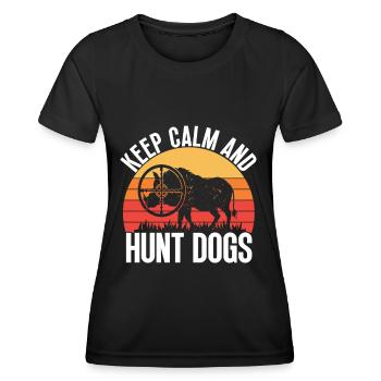 Schweinejagd Jäger Schweinejagd - Frauen Funktions-T-Shirt - Schwarz - Vorne - AI Model Female 172 light (172cm)