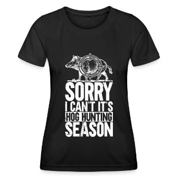 Schweinejagd Jäger Schweinejagd - Frauen Funktions-T-Shirt - Schwarz - Vorne - AI Model Female 172 light (172cm)