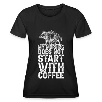 Schweinejagd Jäger Schweinejagd - Frauen Funktions-T-Shirt - Schwarz - Vorne - AI Model Female 172 light (172cm)