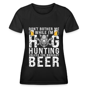 Schweinejagd Jäger Schweinejagd - Frauen Funktions-T-Shirt - Schwarz - Vorne - AI Model Female 172 light (172cm)