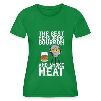 Bourbon-Smoker-Grillwhisky - Frauen Funktions-T-Shirt - Kelly Green - Vorne - AI Model Female 172 dark (172cm)