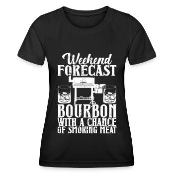 Bourbon-Smoker-Grillwhisky - Frauen Funktions-T-Shirt - Schwarz - Vorne - AI Model Female 172 light (172cm)