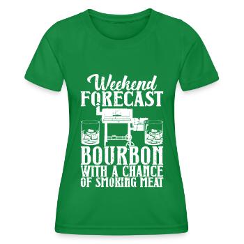 Bourbon-Smoker-Grillwhisky - Frauen Funktions-T-Shirt - Kelly Green - Vorne - AI Model Female 172 dark (172cm)