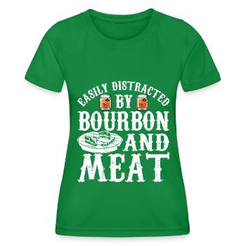 Bourbon-Smoker-Grillwhisky - Frauen Funktions-T-Shirt - Kelly Green - Vorne - AI Model Female 172 dark (172cm)