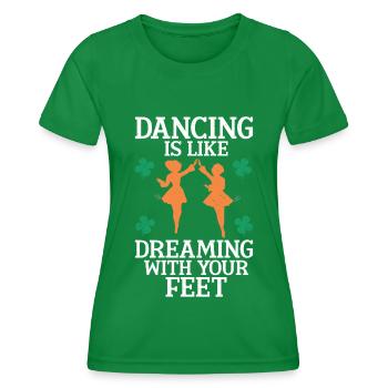 Irish Dance St. Patrick's Dance - Women's Functional T-Shirt - kelly green - Front - AI Model Female 172 dark (172cm)