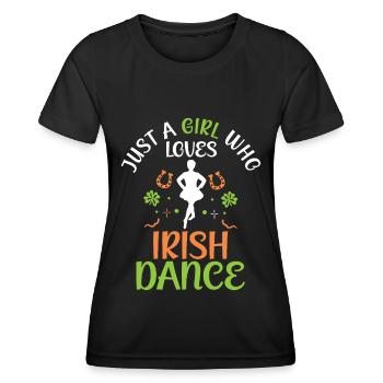 Irish Dance St. Patricks Tanz - Frauen Funktions-T-Shirt - Schwarz - Vorne - AI Model Female 172 light (172cm)