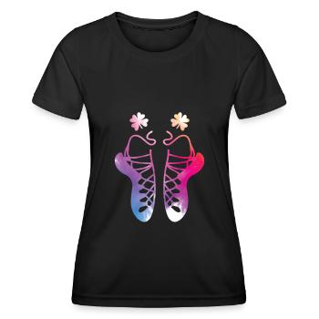 Irish Dance St. Patricks Tanz - Frauen Funktions-T-Shirt - Schwarz - Vorne - AI Model Female 172 light (172cm)