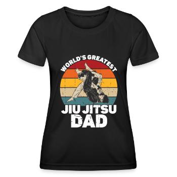 Jiu Jitsu Dad Gi Jiu - Frauen Funktions-T-Shirt - Schwarz - Vorne - AI Model Female 172 light (172cm)