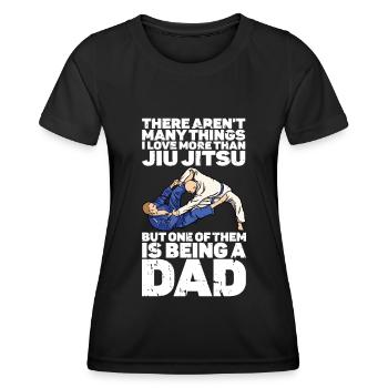 Jiu Jitsu Dad Gi Jiu - Frauen Funktions-T-Shirt - Schwarz - Vorne - AI Model Female 172 light (172cm)