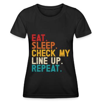 Lineman Football Player Offensive Defensive - Frauen Funktions-T-Shirt - Schwarz - Vorne - AI Model Female 172 light (172cm)