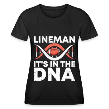 Lineman Football Player Offensive Defensive - Frauen Funktions-T-Shirt - Schwarz - Vorne - AI Model Female 172 light (172cm)
