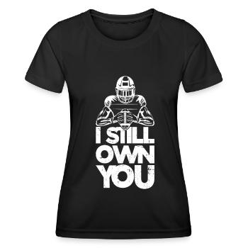 Lineman Football Player Offensive Defensive - Frauen Funktions-T-Shirt - Schwarz - Vorne - AI Model Female 172 light (172cm)