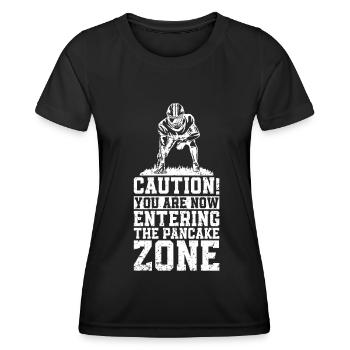 Lineman Football Player Offensive Defensive - Frauen Funktions-T-Shirt - Schwarz - Vorne - AI Model Female 172 light (172cm)