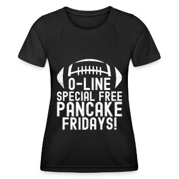 Lineman Football Player Offensive Defensive - Frauen Funktions-T-Shirt - Schwarz - Vorne - AI Model Female 172 light (172cm)