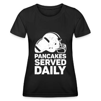 Lineman Football Player Offensive Defensive - Frauen Funktions-T-Shirt - Schwarz - Vorne - AI Model Female 172 light (172cm)