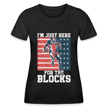 Lineman Football Player Offensive Defensive - Frauen Funktions-T-Shirt - Schwarz - Vorne - AI Model Female 172 light (172cm)