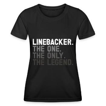Lineman Football Player Offensive Defensive - Frauen Funktions-T-Shirt - Schwarz - Vorne - AI Model Female 172 light (172cm)