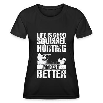 Squirrel hunting - Women's Functional T-Shirt - black - Front - AI Model Female 172 light (172cm)